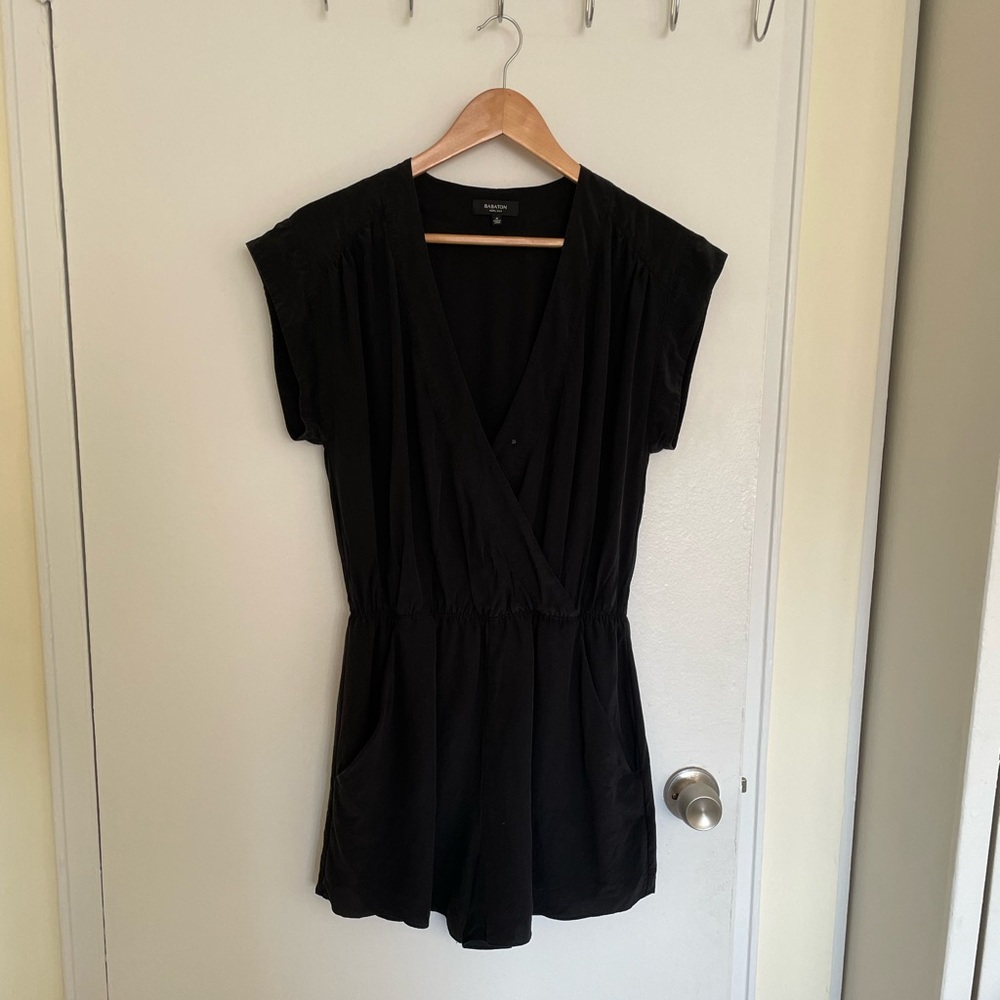Black Silk Aritzia Romper